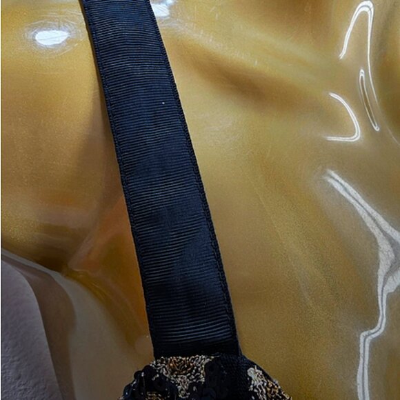 ZARA SEQUIN BLACK/GOLD Crop Tank Top size L - Picture 4 of 5